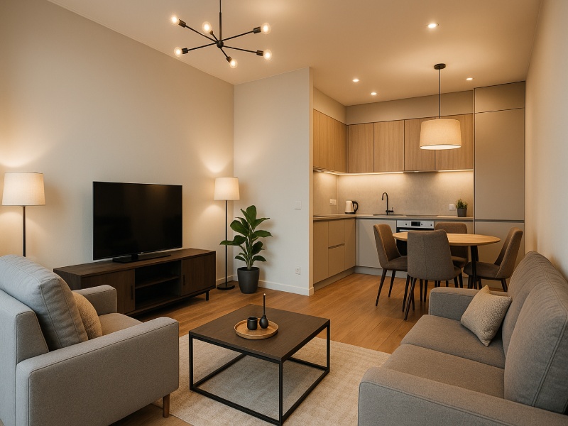 Просторная квартира-студия в новостройке